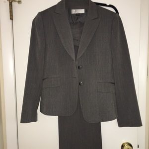 Grey Tahari suit. Slacks and blazer.